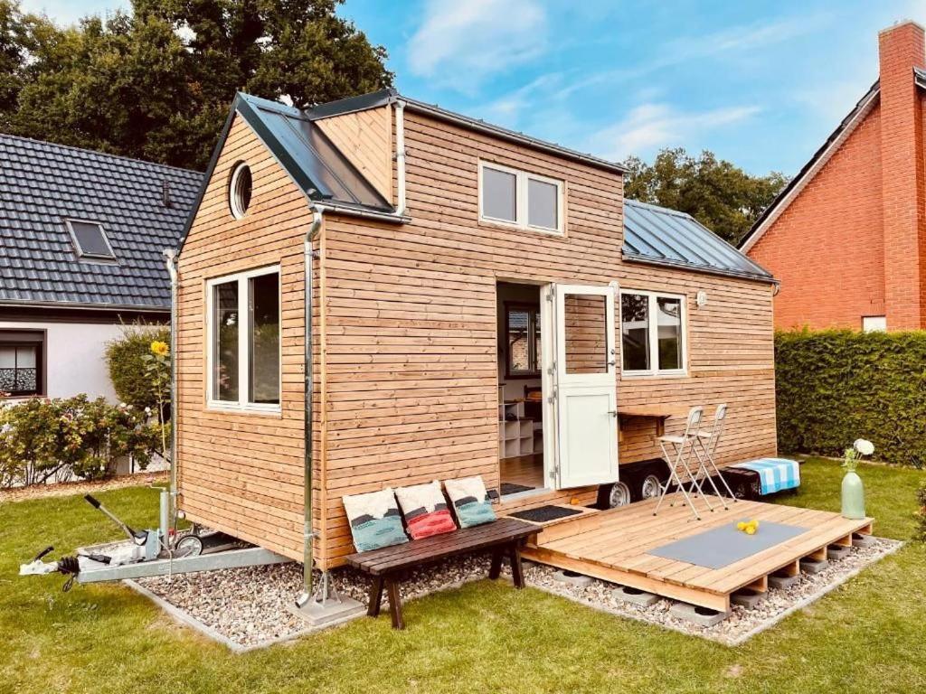 Tiny House Fleesensee Mit Eigenem Garten Und Nur Wenige Meter Vom Seeufer Göhren-Lebbin Exteriör bild